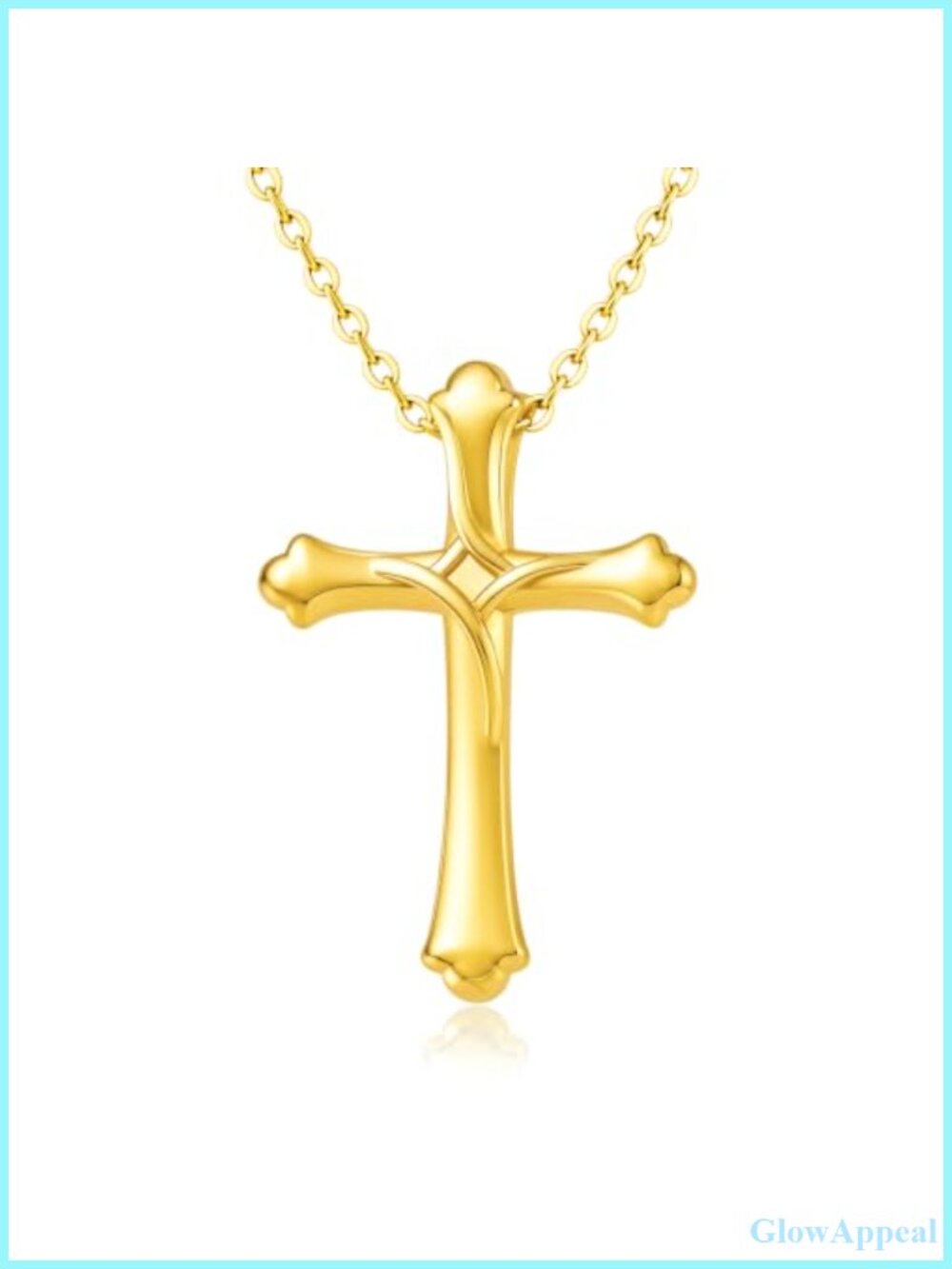 14K Gold Plated Cross Necklace Hypoallergenic Pendant Faith Jewelry Gift